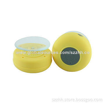 Sucker Bluetooth Speakers with Handsfree and Waterproof Functions, Charging Voltage of 5V DC